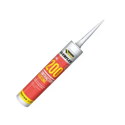 Image of Everbuild Everflex LMA 200 Contractor&#039;s Silicone 295ml White EVB200WH