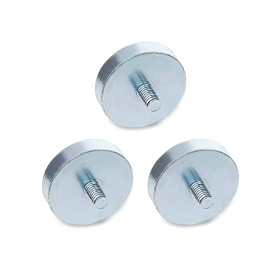 Image of Ganter Standard Elements Magnets with External Thread GN 50.3 Neodymium Iron Boron, Silver, ND 20 M6