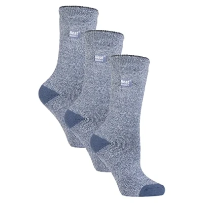 Image of HEAT HOLDERS Lite 3 Pair Multipack Womens Thermal Socks for Winter Thin &amp; Warm Dress (4 8, Denim)