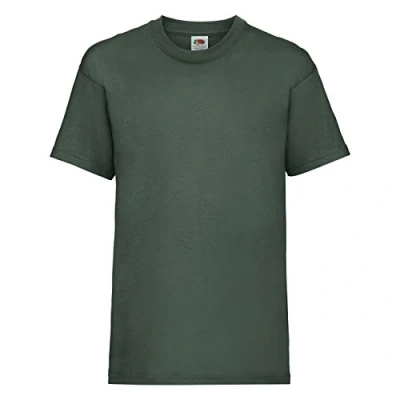 Image of Fruit of the Loom boys&#039; t shirt. Green 9 11 Years