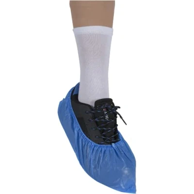 Image of ABENA Shoe Cover 100Pcs/50 Pairs Extra Large Measuring 41x15cm Blue Single Use Covers Disposable Durable Boot Cover, Protector and Over Shoes Protectors.