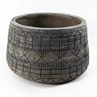 Image of Leaf Large Planters Plant Pots, Fibreglass, 22cm Gliese Embossed