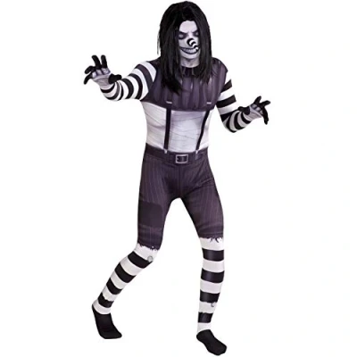 Image of Morphsuits Official Adults Laughing Jack Scary Urban Legend Creepy Pastas Halloween Fancy Dress Costume X Large