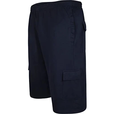 Image of KAM Jeanswear Men&#039;s Jersey Cargo Shorts Blue 7XL