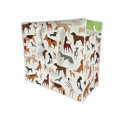 Image of Puckator Barks Dog Zip Up Laundry Storage Bags Washing Basket Large Room Accessories For Men Big Clothes Bin Bins