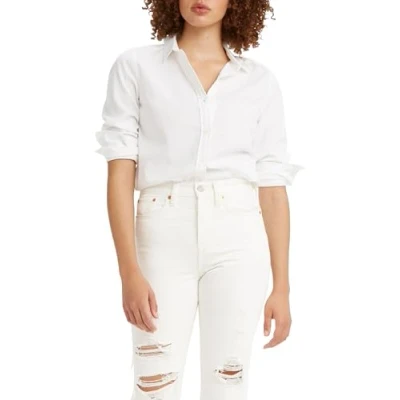Image of Levi&#039;s Women&#039;s New Classic Fit Bw Shirt Shirt, Bright White, S