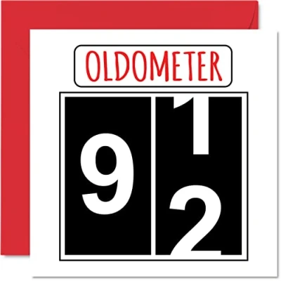 Image of Fun 92nd Birthday Cards for Men Woman Oldometer Happy Card Great Grandad Grandpa Nanny Grandma Nan Gran Granny Dad Mum, 145mm x Greeting Cards,