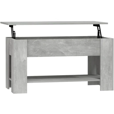 Image of vidaXL Coffee Table Concrete Grey 101x49x52 cm Engineered Wood