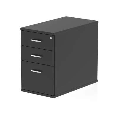 Image of Impulse 800mm Deep Desk High Pedestal Black