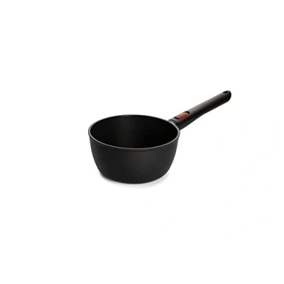 Image of Woll Eco Lite Inductive Saucepan Diameter 18 cm Height 9.5 litres with Removable Handle Suitable for All Cookers 100% Recycled Aluminium Oven Safe Black