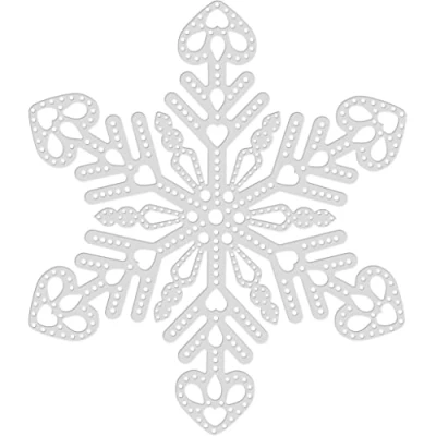 Image of Large Pricked Snowflake Sweet Dixie Cutting Die,Silver