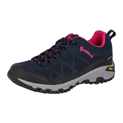 Image of Brütting Women&#039;s Kansas Low Rise Hiking Shoes, Blue Marine Pink Pink, 6 UK
