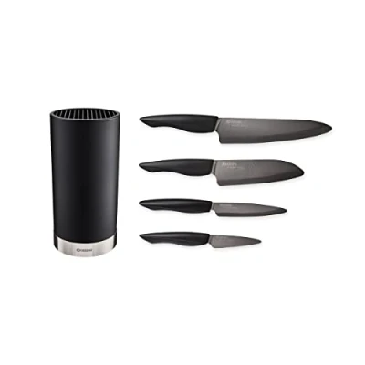 Image of Kyocera KB RD BK 4KN ZK EU 4pc Knife &amp; Block Set