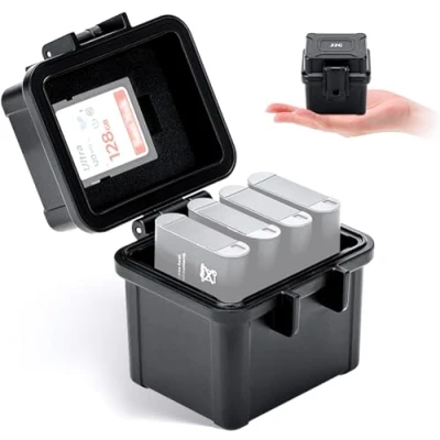Image of JJC 2IN1 Memory Card Case &amp; Camera Battery Water Resistant for 4X Nikon EN EL19 EL10 / Rioch DB 110 Fujifilm NP 50 + 2X CF Express Type B/XQD SD Micro