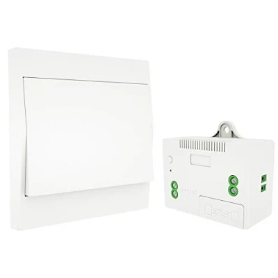 Image of MOES Wireless Light Switch Kit, Kinetic Switch, No Wiring Battery Easy Installing, Outdoor Remote Control (1 RF and 1 Receiver)