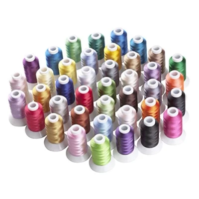 Image of Simthread 40 Brother Colors Polyester Embroidery Machine Thread 550 Yrds (500 Meters) Each, for Babylock, Bernette, Janome, Kenmore, Singer, W6 N 5000