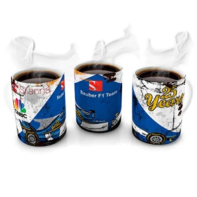Image of Mugtime (TM) F1 Sauber Team Formula 1 one Oil Can car Coffee Tea Mug Ceramic Cup 330ml 11oz