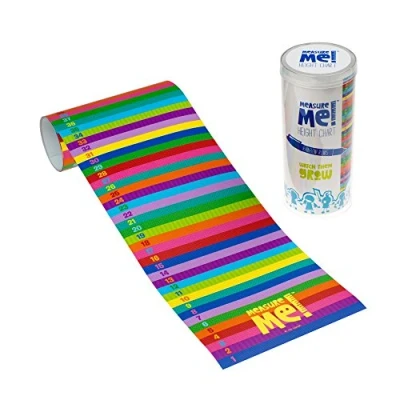 Image of Measure Me! Roll Up Height Chart For Children Rainbow Rows
