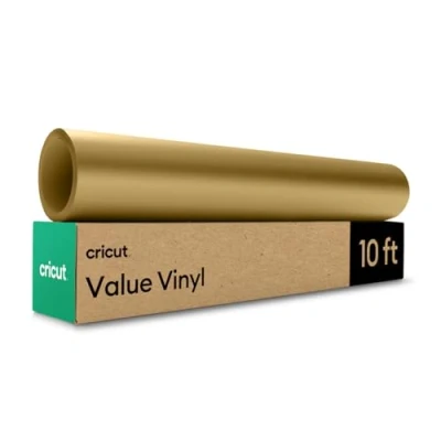 Image of Cricut Value Vinyl Matte, Gold 12 in x 10 ft (1)