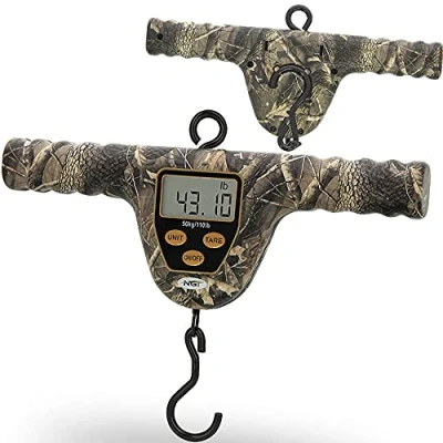 Image of NGT Fishing Scales Camo T Bar Digital Carp Weigh Scale 110lbs/50Kg