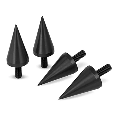 Image of Precisiongeek Large Aluminum Anodised Black Speaker Spikes M10, 15mm long with Cone 20mm Diameter and 37mm Length Set of 4