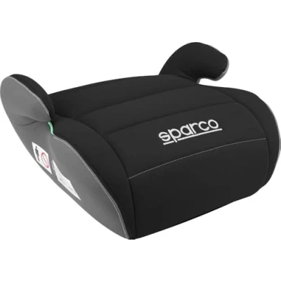 Image of Sparco Child Car Seat Booster Black and Grey i Size for Boys Girls. Approved ECE R129/03 125 150 cm. with 3 cm Washable Cover. Manufactured in High Resistance ABS
