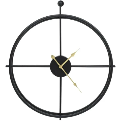 Image of vidaXL Wall Clock Black 52 cm Iron