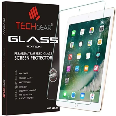 Image of TECHGEAR [2 Pack] Screen Protector for New iPad Mini 5 (2019), 4 Glass Edition Genuine Tempered Guard Cover Compatible with Apple 5th and 4th Generation