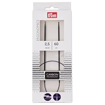 Image of 215 201 Prym Circular Ergonomic Knitting Needle Carbon 2.5/60