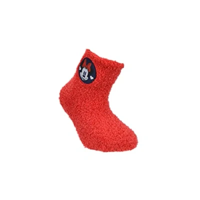 Image of Disney Non Slip Socks for Children Minnie Mouse Girls, Red, 31 34