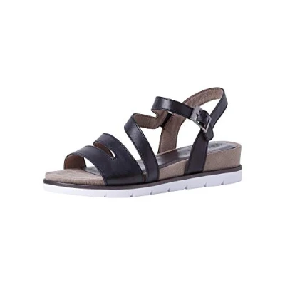 Image of Jana 100% comfort Women&#039;s 8 28209 26 Flat Sandal, Blue, 6 UK