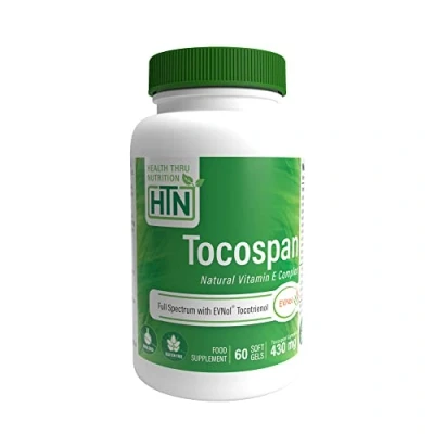 Image of Tocospan Vitamin E (feat. EVNOL™ Tocotrienols) 400 IU Full Spectrum Tocotrienols and Tocopherols Complex (8 Natural Forms of ) 60 softgels (60)