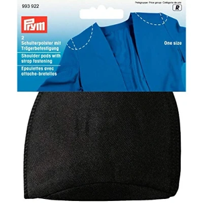 Image of Prym Raglan Shoulder Pads, charmeuse, Black, 15 x 12.5 4.5 cm