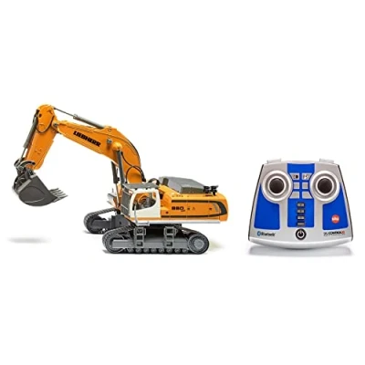 Image of siku 6740, Liebherr R980 SME Crawler Excavator, Remote Control, 1:32, Incl. Bluetooth Controllable via App with Optional Sound Effects, Metal/Plastic, Yellow