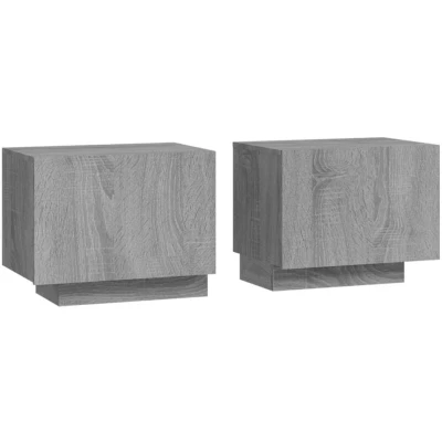 Image of vidaXL Bedside Cabinet Grey Sonoma 100x35x40 cm Engineered Wood