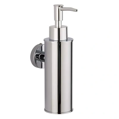 Image of BGL Wall Mounted 304 Stainless Steel Soap Dispenser for Bathroom Kitchen Home Decor (Round, Chrome)