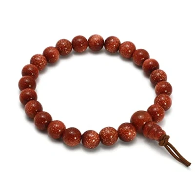 Image of CrystalAge Red Goldstone Power Bead Bracelet
