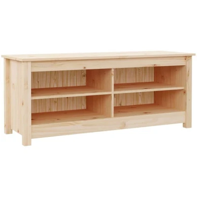 Image of vidaXL Shoe Bench 110x38x45.5 cm Solid Wood Pine