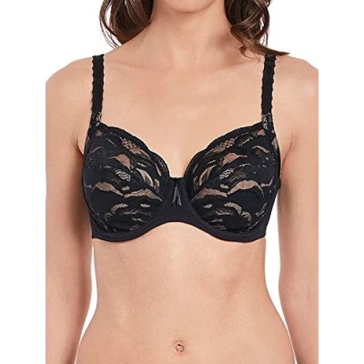 Image of Wacoal Women&#039;s Top Tier Underwire Bra Full Coverage, Black, 32D