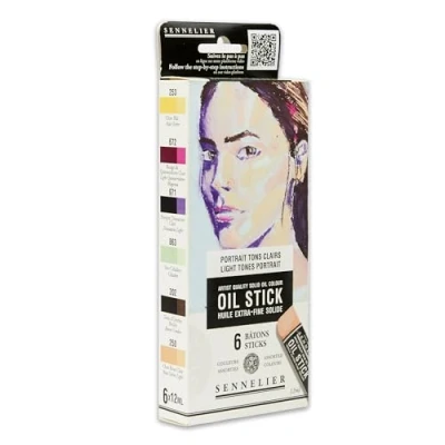 Image of Sennelier Extra Fine Oil Stick 12ml Light Tones Portrait Set of 6