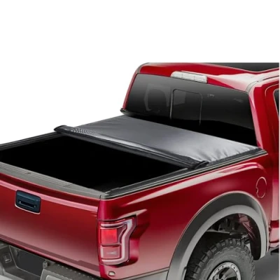 Image of VEVOR Truck Bed Cover, Roll Up Tonneau Compatible with 2014 2024 Chevy Silverado/GMC Sierra 1500, for 6.6 x 5.2 ft / 5.3 Bed, Soft PVC material, Cover