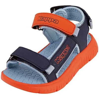 Image of Kappa Walking sandals for kids, Size: 12K, Orange/navy Textile/synthetics