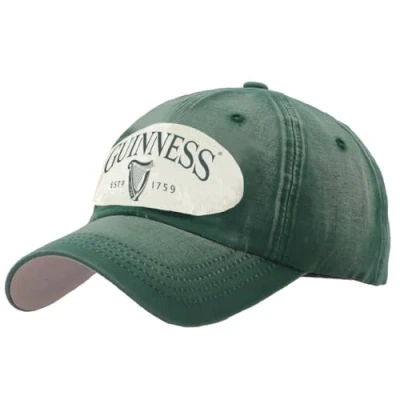 Image of Guinness Green Distressed Harp Designed Baseball Cap