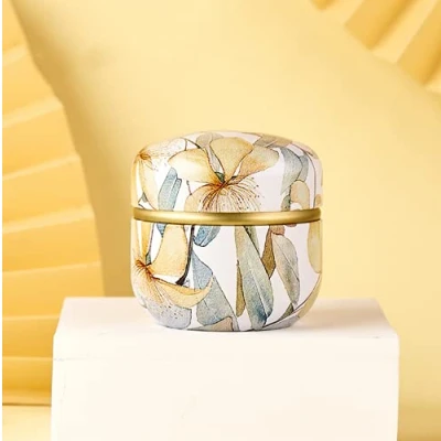 Image of Flower Design Mini Sugar Coffee Tea Tin Jar Metal Container Candy Sealed Cans Box (5)