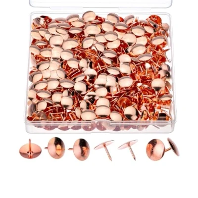 Image of Mr. Pen Thumb Tacks 500 Pack, Rose Gold, Flat Push Pins for Bulletin Board