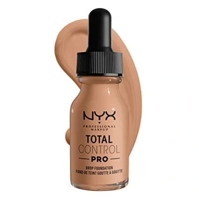 Image of NYX Professional Makeup Total Control Pro Drop Foundation, Precise Dosage, Customised and Buildable Coverage, Vegan Formula, True to Skin Finish, 13 ml, Shade: Medium Buff
