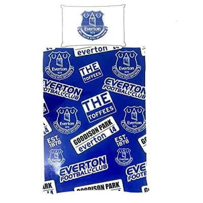 Image of Premier Life EVERTON SINGLE DUVET COVER SET PATCH,Blue,135cm x 200cm