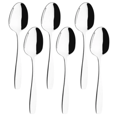 Image of Yesdate Set of 6 Stainless Steel Salad Serving Spoons, Tablespoons Buffet Banquet Flatware Spoon