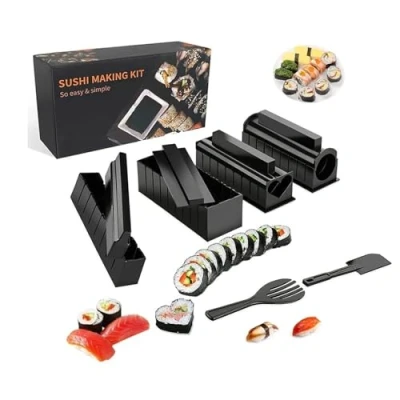 Image of YSTP 11PCS Sushi Making kit, DIY Maker kit for Beginners Mold Set Kitchen Home Tool Roller Mould SSTZ 002