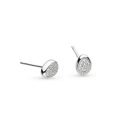 Image of Kit Heath Sterling Silver and Cubic Zirconia Coast Pebble Glisten Stud Earrings